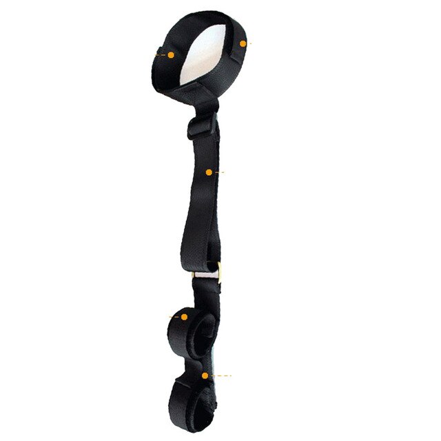 Bondage Body Harness - Neck Collar To Wrist Handcuffs Adjustable BDSM Lingerie Harness - ChastityBondage
