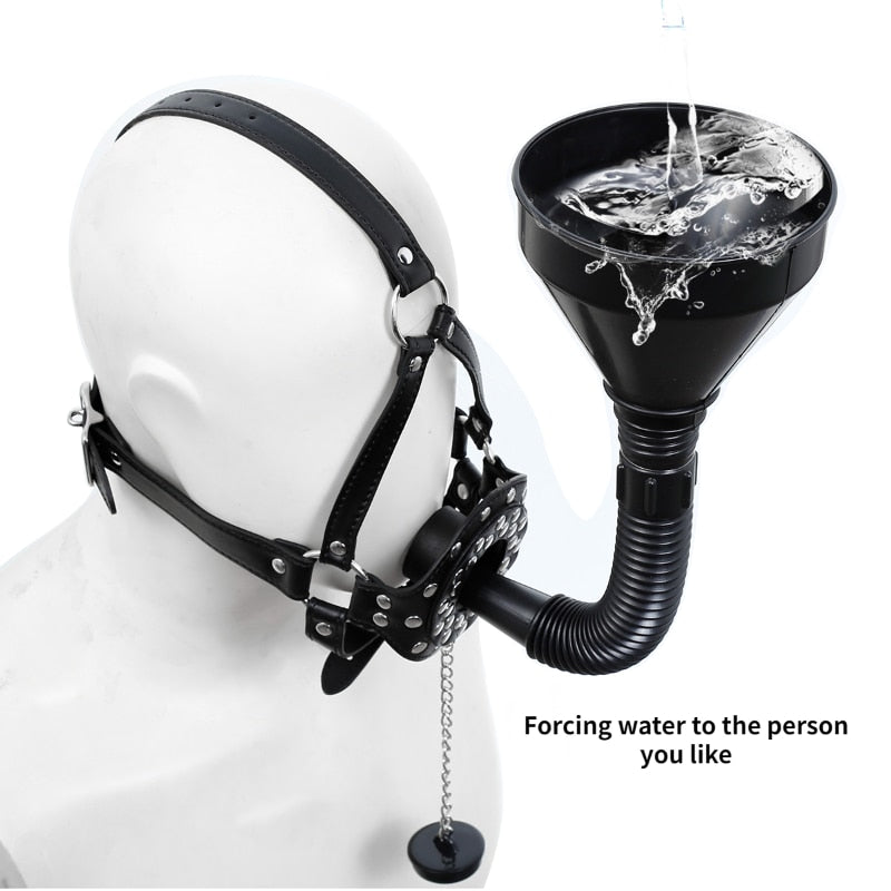 Black Bondage Gag With Funnel