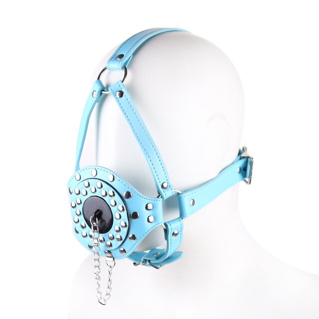 Blue BDSM Gag Mask