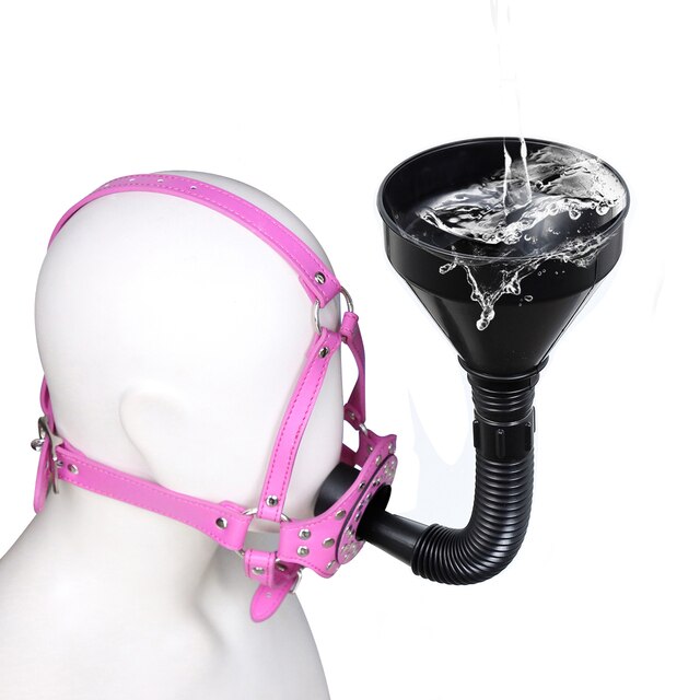 Pink Bondage Mask With Funnel