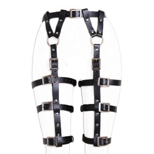 Bondage Harness - PU Leather Leg Thigh Waist Belt For Women - ChastityBondage