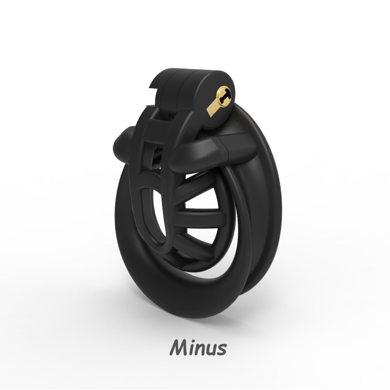 Positive/Negative Resin Chastity Cage Set - Minus/Plus Chastity Device - KeepMeLocked
