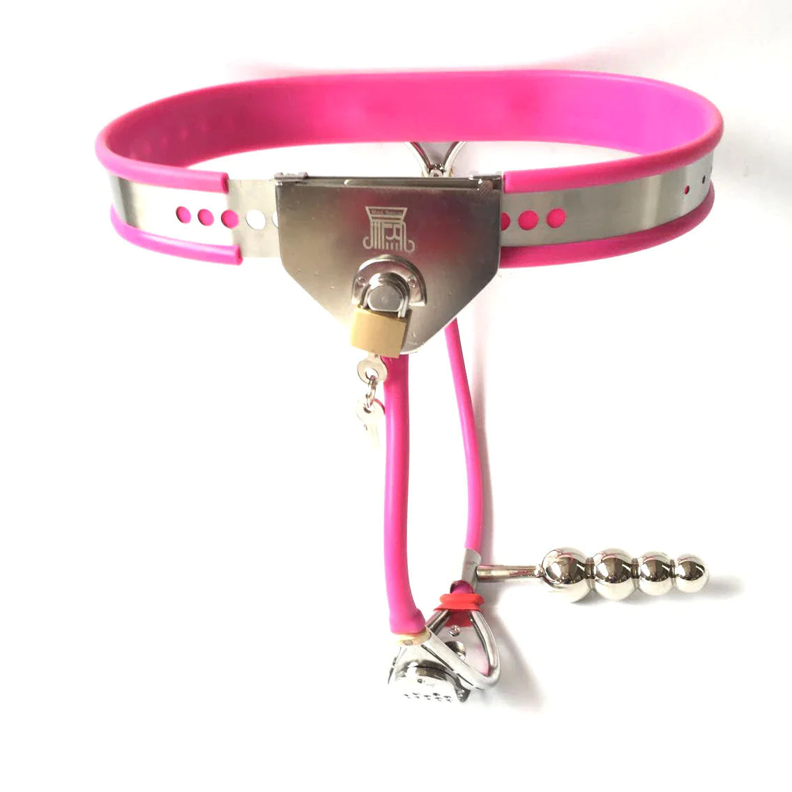 Silicone Liner Female Chastity Belt with No Hole - Pink - ChastityBondage