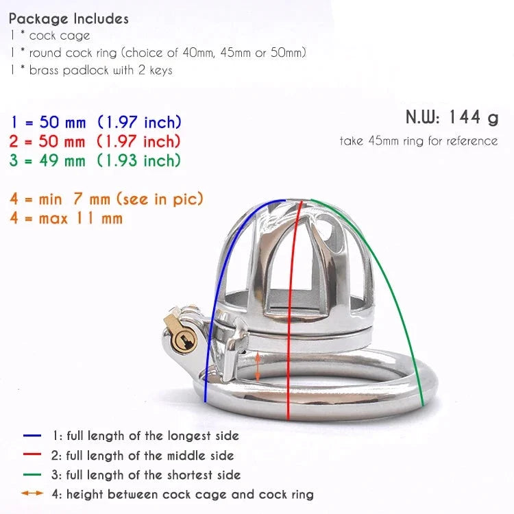Small Metal Chastity Cage