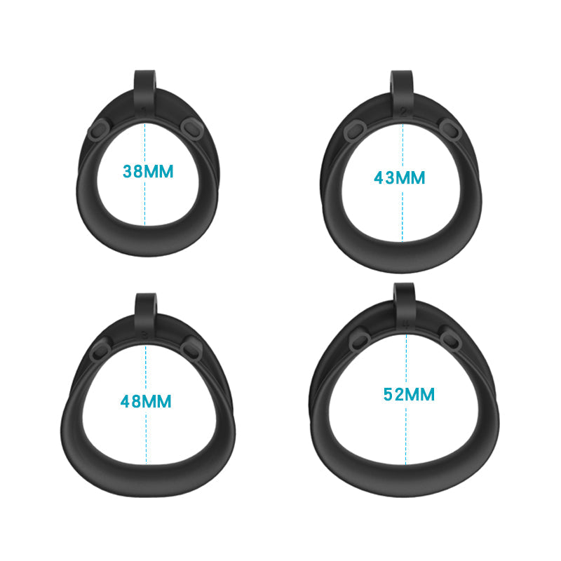 Positive/Negative Resin Chastity Cage Set - Minus/Plus Chastity Device - KeepMeLocked
