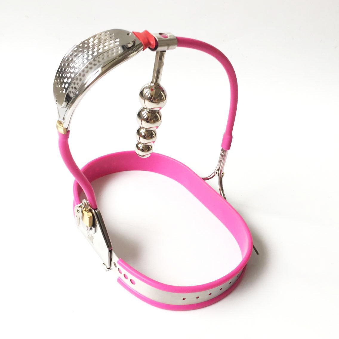 Silicone Liner Female Chastity Belt with No Hole - Pink - ChastityBondage