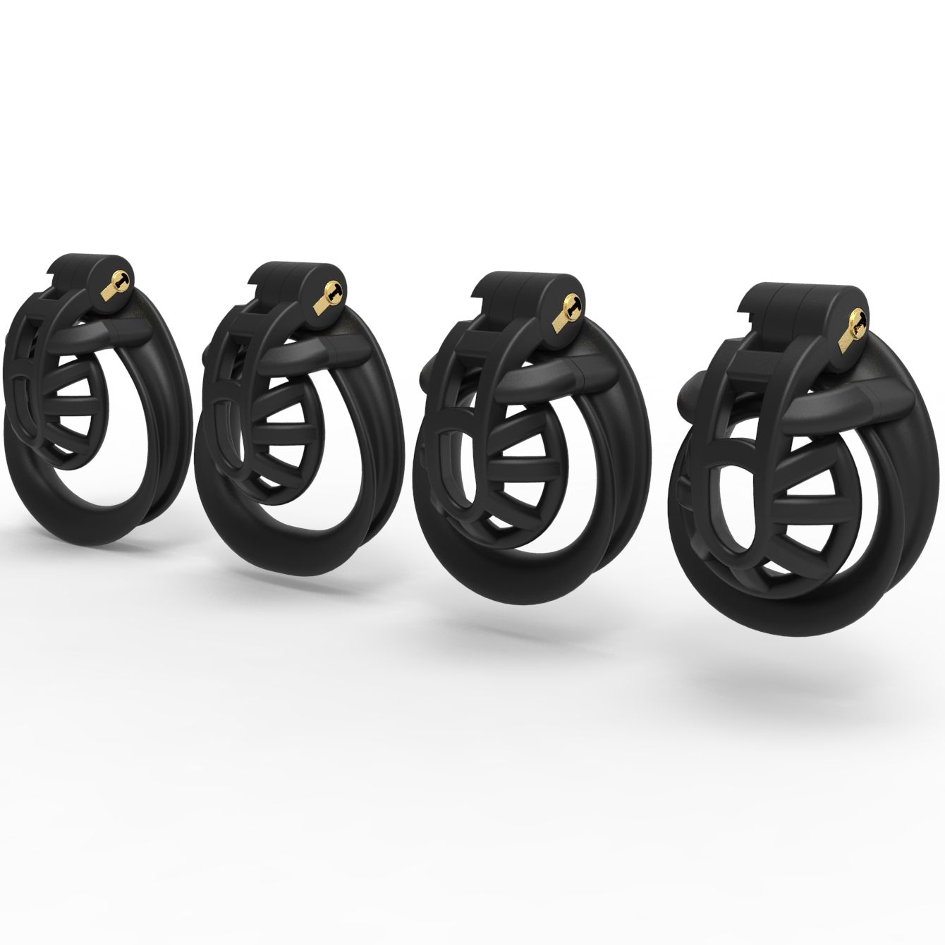Positive/Negative Resin Chastity Cage Set - Minus/Plus Chastity Device - KeepMeLocked
