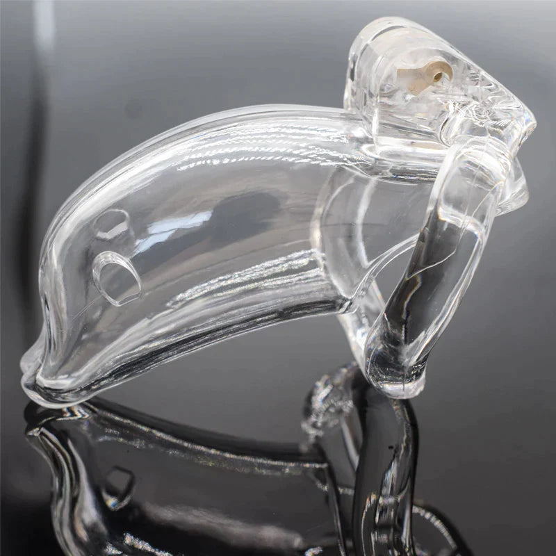 transparent Plastic Chastity Cage For Men