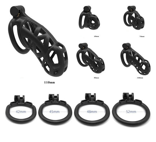 3d printed chastity cage with rings
