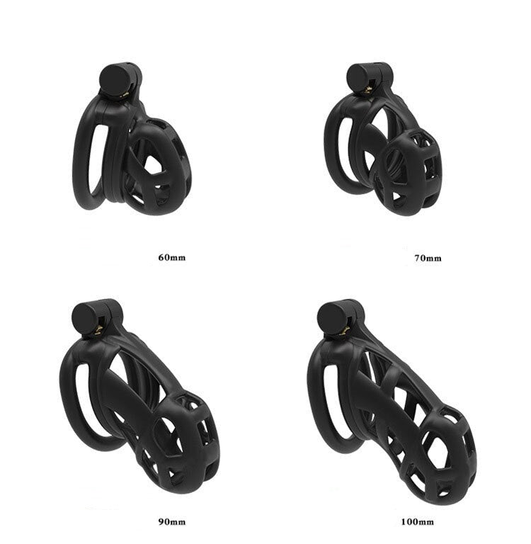 black 3d printed cock cage for men
