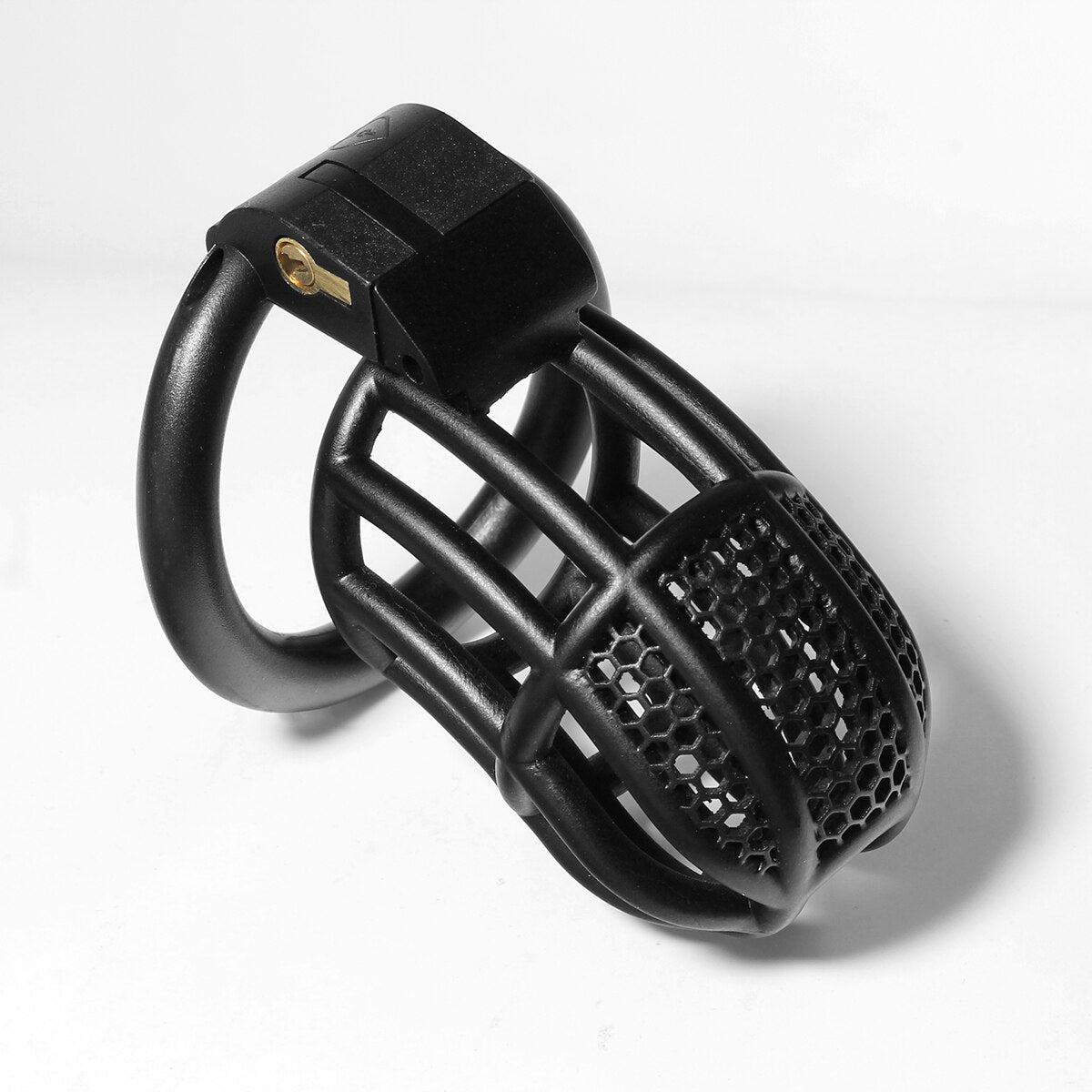 Pink Chastity Cage Detained Restrictive Locking With 4 Base Ring - ChastityBondage