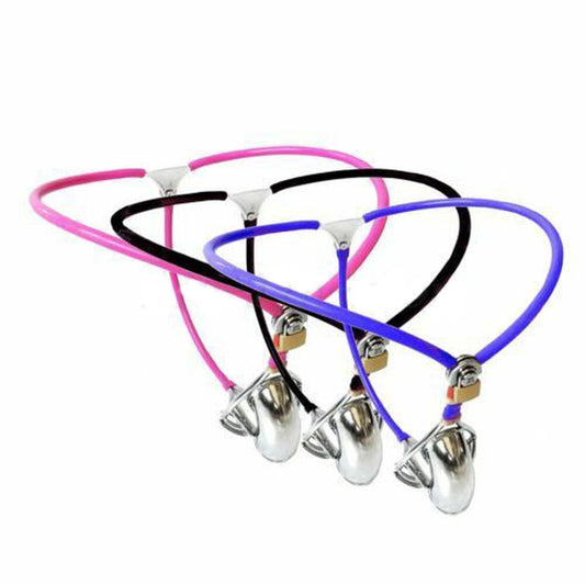 Male Chastity Belt Lockable Thong Underwear with Anal Plug - ChastityBondage