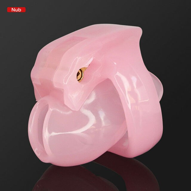 Resin small Chastity Cage with 4 Penis Rings- BDSM Bondage Lock For Men - ChastityBondage