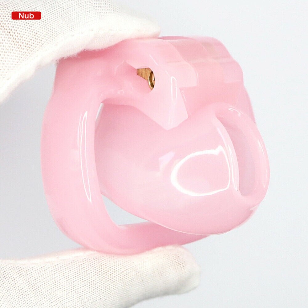 Resin small Chastity Cage with 4 Penis Rings- BDSM Bondage Lock For Men - ChastityBondage
