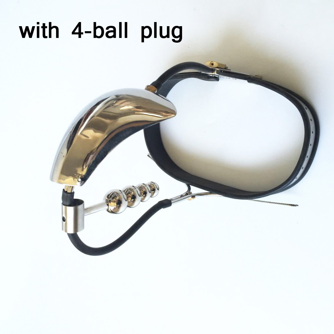 Metal Chastity Belt For Men - Male Panties Shield Device with Lock and Anal Plug - ChastityBondage