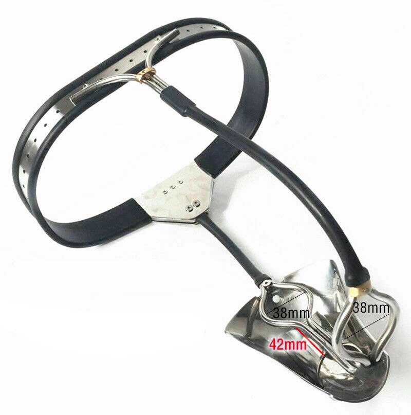 Metal Chastity Belt For Men - Male Panties Shield Device with Lock and Anal Plug - ChastityBondage