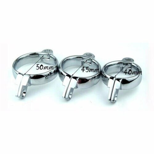 Metal Chastity Cage with Lock - Stainless Steel Penis Restraint Sex Toys for Men - ChastityBondage