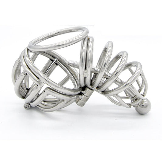 Hollowed Chastity Cage With Urethral Catheter
