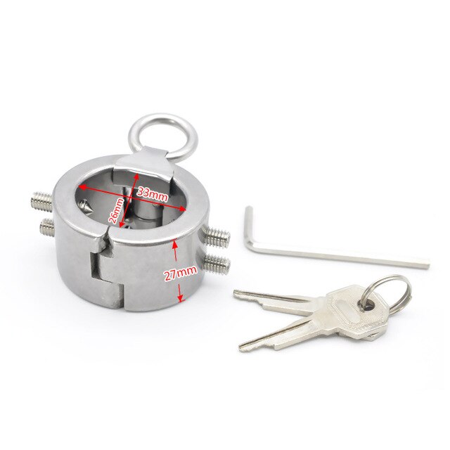 Spiked Chastity Cage Male Stainless Steel Metal Cock Ring - Teeth Penis Ring - ChastityBondage