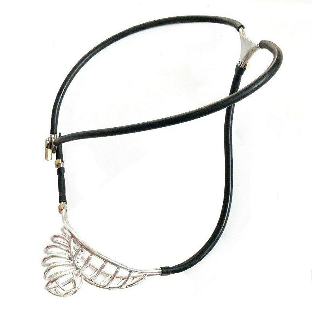 Male Invisible Chastity Belt with Metal Cock Cage - BDSM Bondage Lockable Chastity Pants - ChastityBondage
