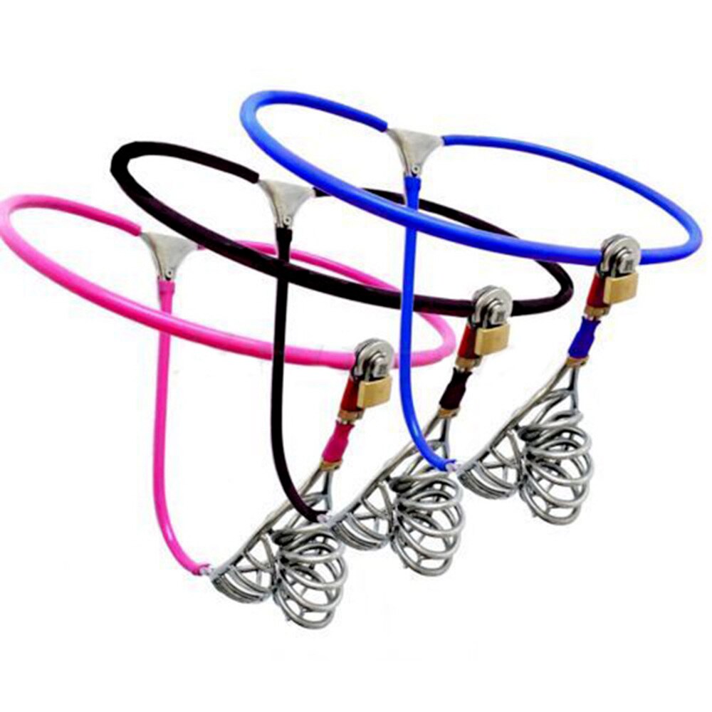 Male Invisible Chastity Belt with Metal Cock Cage - BDSM Bondage Lockable Chastity Pants - ChastityBondage