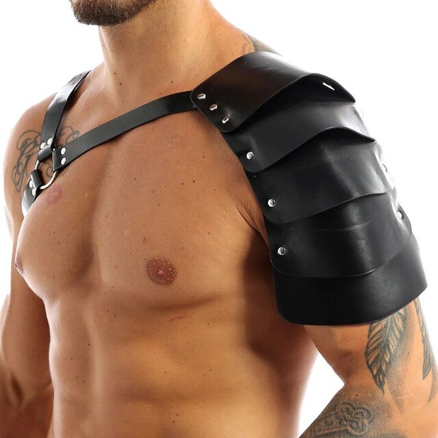 Mens Leather Body Harness - Belt Bondage Leather Male Harness Lingerie - ChastityBondage