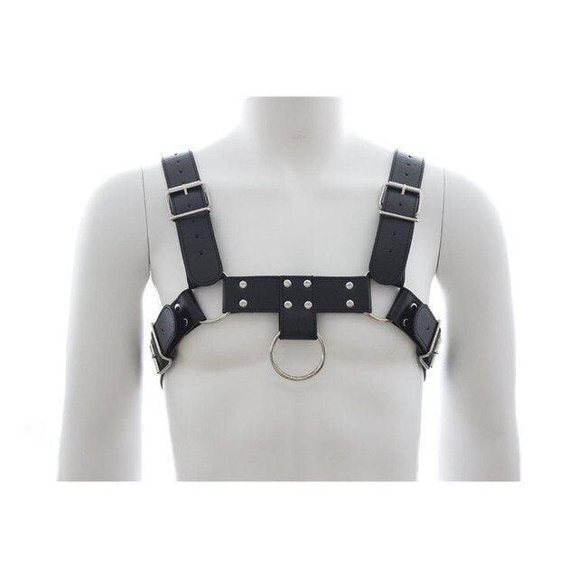 PU Leather Male Sexy Chastity Bondage and Chastity Underwear - Lock Adult Erotic Penis Cage Cock Rings - ChastityBondage