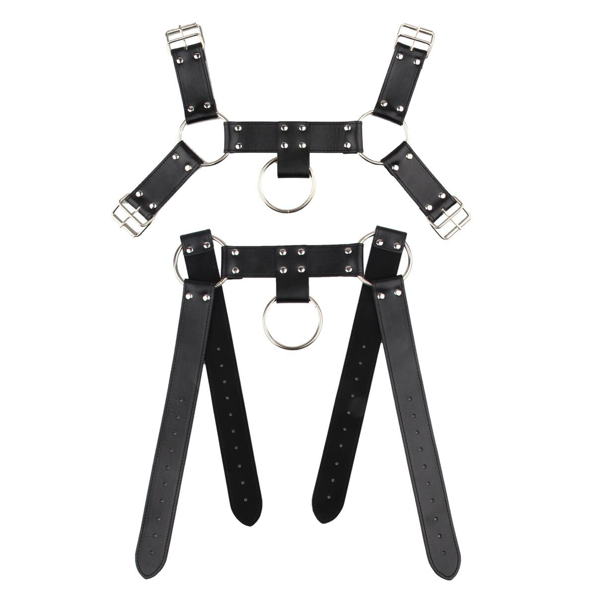 PU Leather Male Sexy Chastity Bondage and Chastity Underwear - Lock Adult Erotic Penis Cage Cock Rings - ChastityBondage