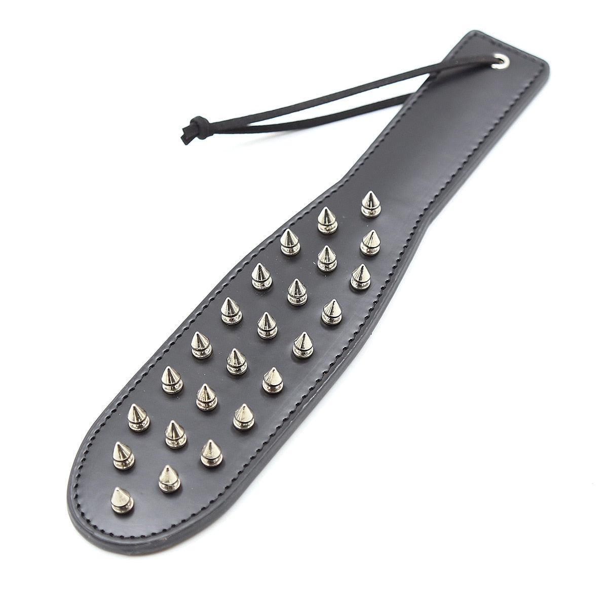 BDSM Sex Spank- PU Leather Restraint, Spiked Whip, Paddle, and Butt Slapper for Bondage Games - ChastityBondage