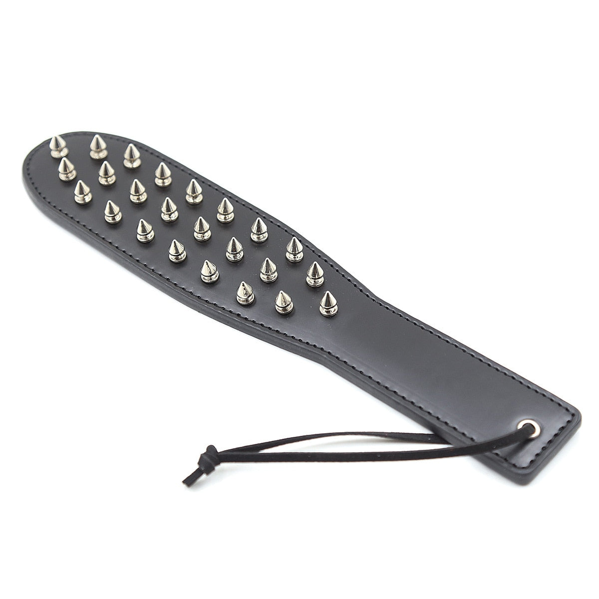 BDSM Sex Spank- PU Leather Restraint, Spiked Whip, Paddle, and Butt Slapper for Bondage Games - ChastityBondage