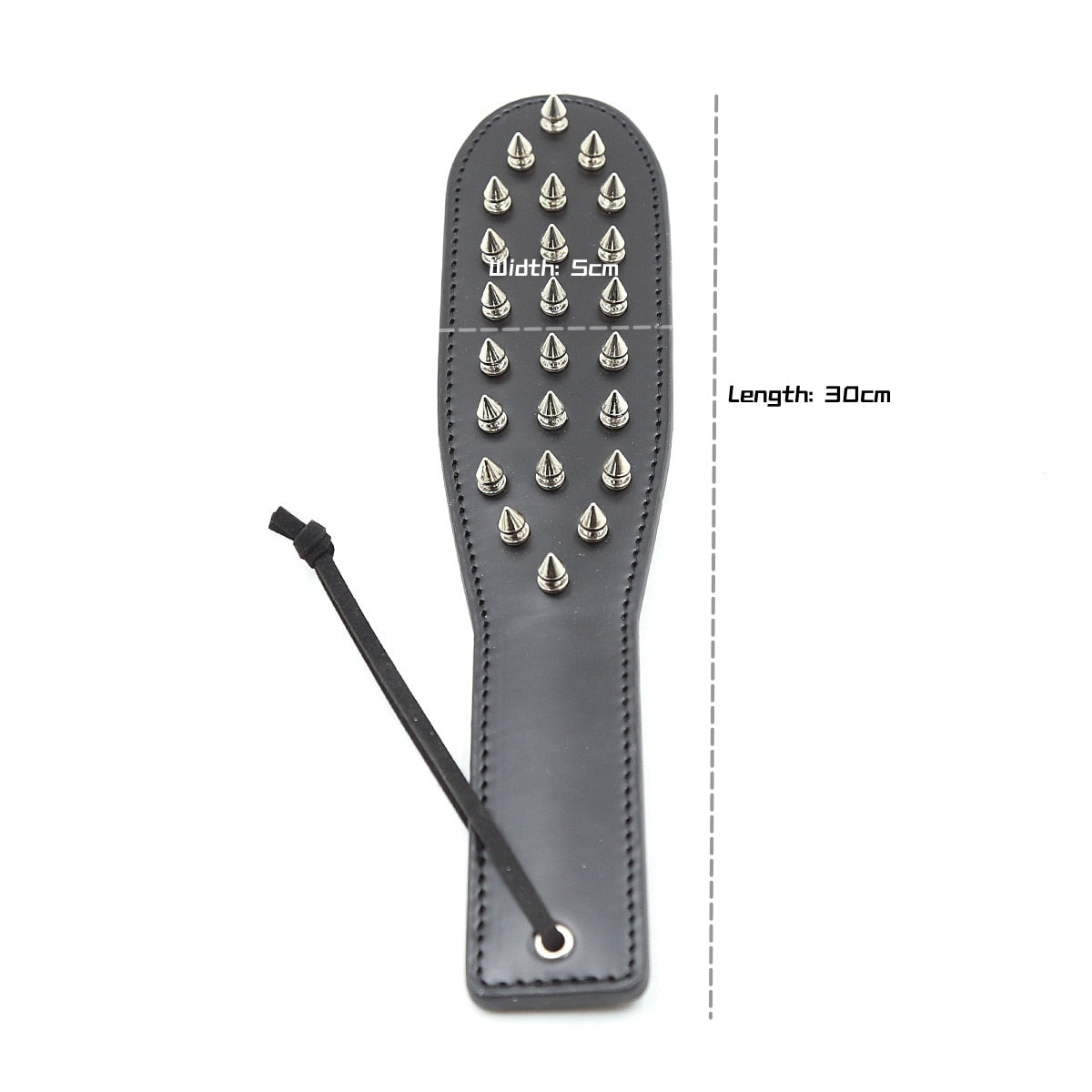 BDSM Sex Spank- PU Leather Restraint, Spiked Whip, Paddle, and Butt Slapper for Bondage Games - ChastityBondage