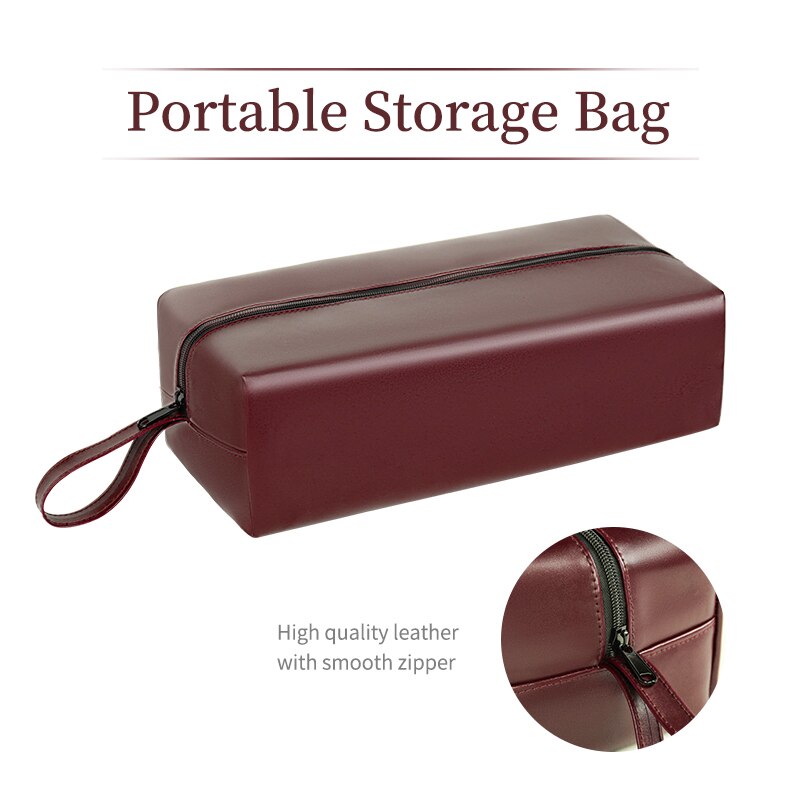 BDSM Bondage Kit - Portable Burgundy PU Leather Bed Restraint Kit For Adult Games - ChastityBondage
