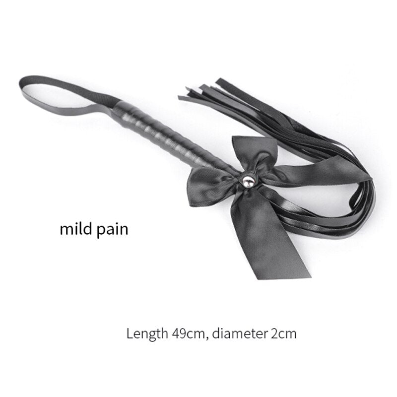 Cute Bondage Kits with Bowtie - Black/Pink BDSM Restraint Kit with Anal Plug - ChastityBondage