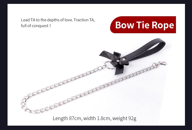 Cute Bondage Kits with Bowtie - Black/Pink BDSM Restraint Kit with Anal Plug - ChastityBondage