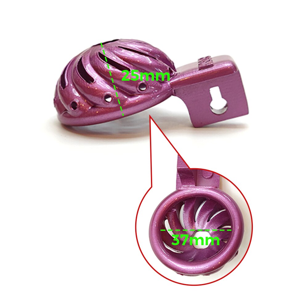 Purple Flower Small Chastity Device Cage Slave Cock Cage BDSM Male Penis Ring Lock Bondage Erotic Gay Ladyboy Sexy Toys for Men - ChastityBondage
