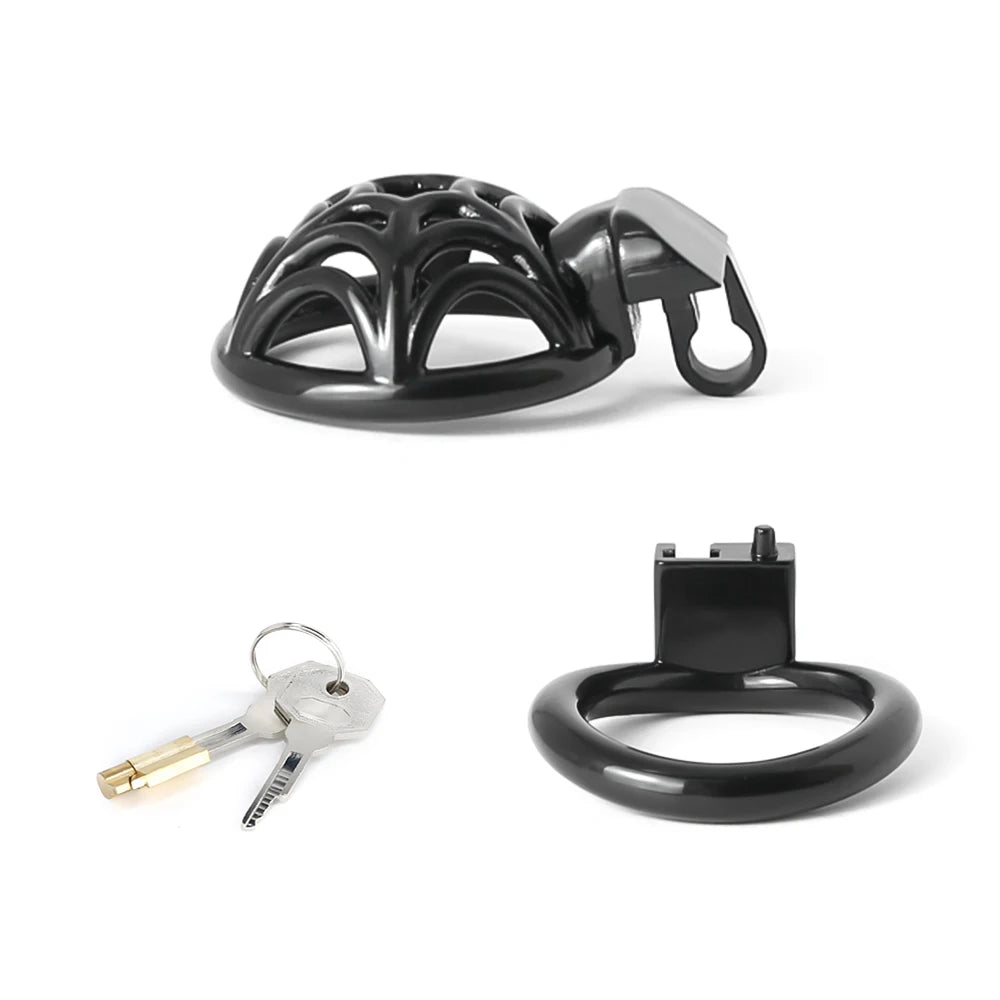 Micro Superlight 3D Printed Resin Spidernet Chastity Cage