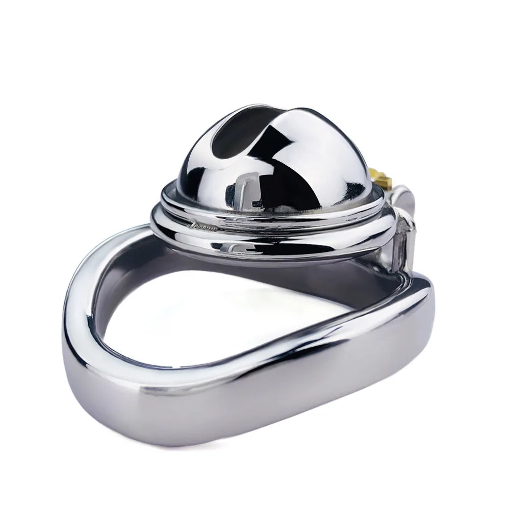 metal compact chastity cage for men and sissy