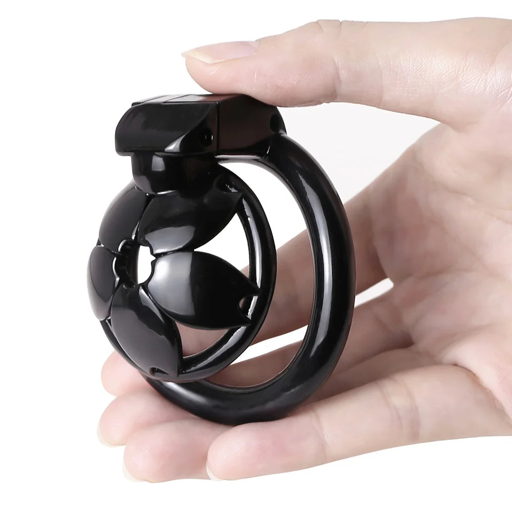 Small Flat Chastity Cage Lightweight 3D Printed Sakura Resin Chastity Cage