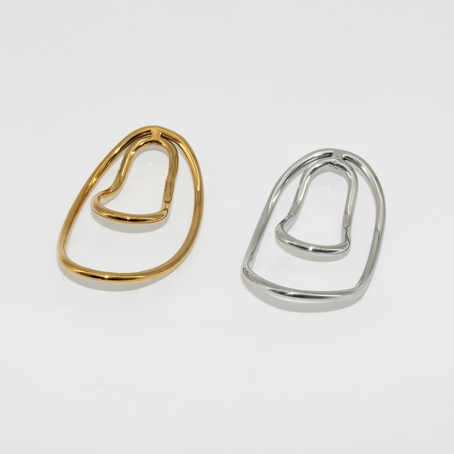 Metal Fufu Clip Penis Ring For Sissy - Silver - KeepMeLocked
