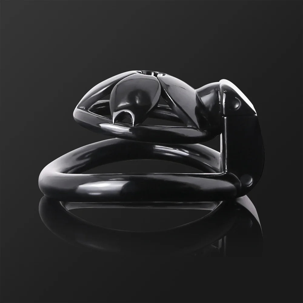 Small Flat Lightweight 3D Printed Sakura Resin Chastity Cage
