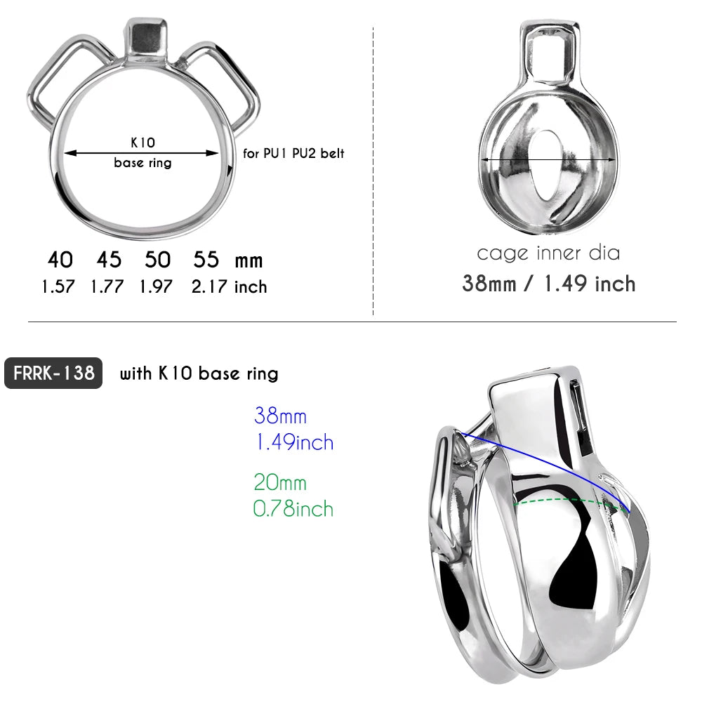 Pussy Shape Metal Chastity Cage Clitoris Cock Lock Clit Cage Chastity Belt - KeepMeLocked