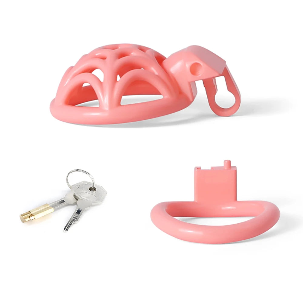 Micro Superlight 3D Printed Resin Spidernet Sissy Chastity Cage