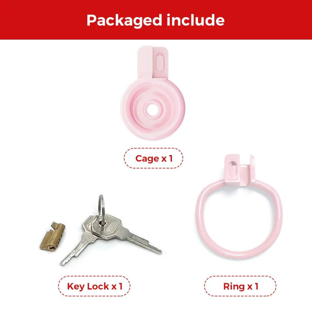 Pink Donut Chastity Cage