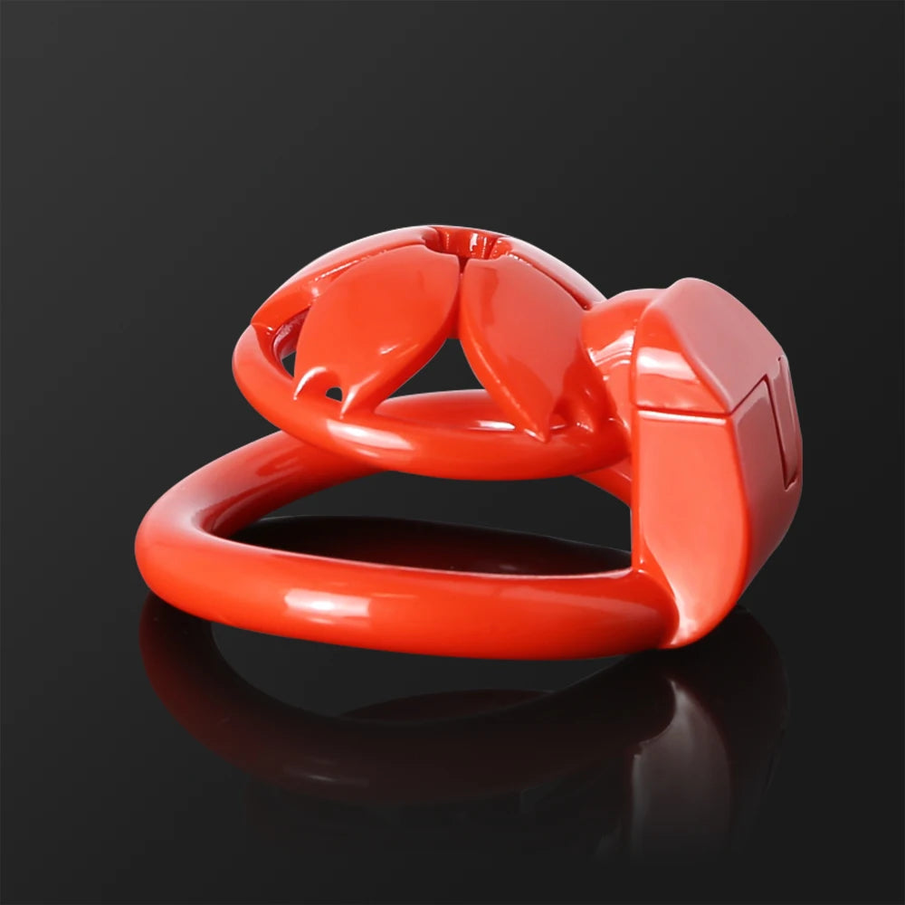 Small Flat Lightweight 3D Printed Sakura Resin Chastity Cage