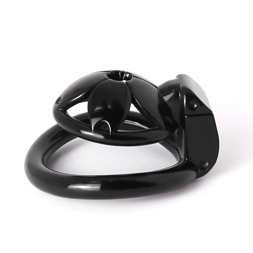 Small Flat Lightweight 3D Printed Sakura Resin Chastity Cage