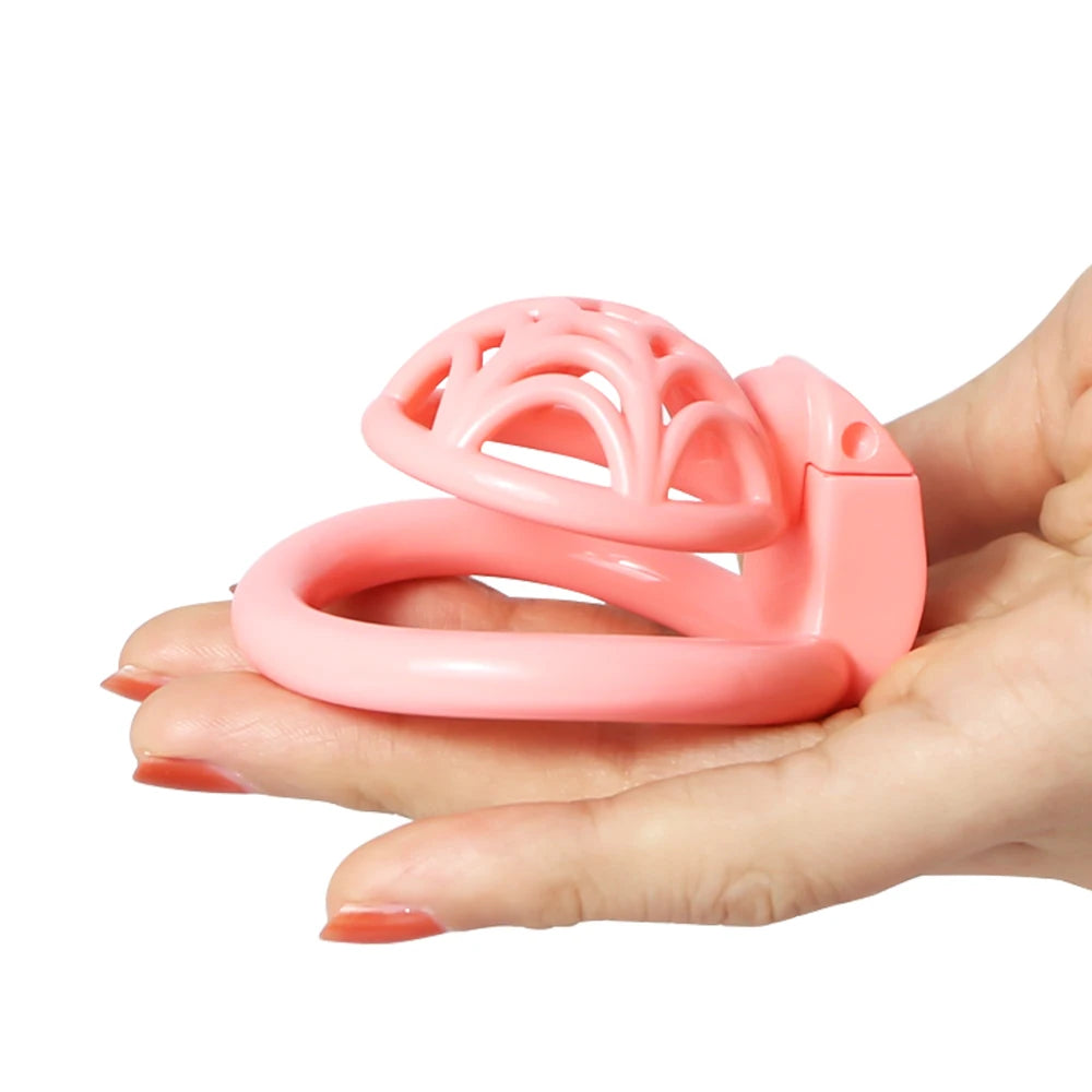 Micro 3D Printed Resin Spidernet Chastity Cage