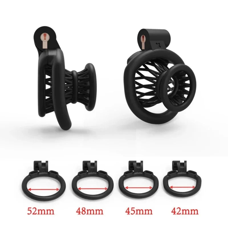 black negative chastity cage