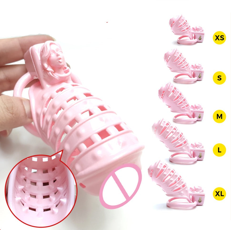 Pink Spiked Cock Cage in 5 Sizes Femboy Sissy Chastity Devices ChastityBondage Pink Spiked Cock Cage in 5 Sizes Femboy Sissy Chastity Devices ChastityBondage