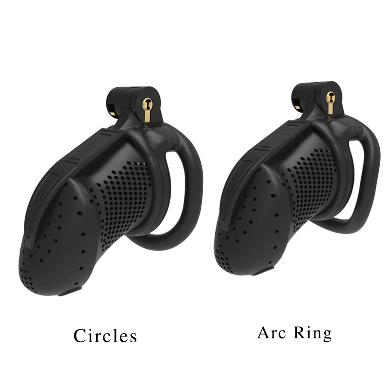Lightweight 3D Printed Chastity Cage For Men with 4 Rings