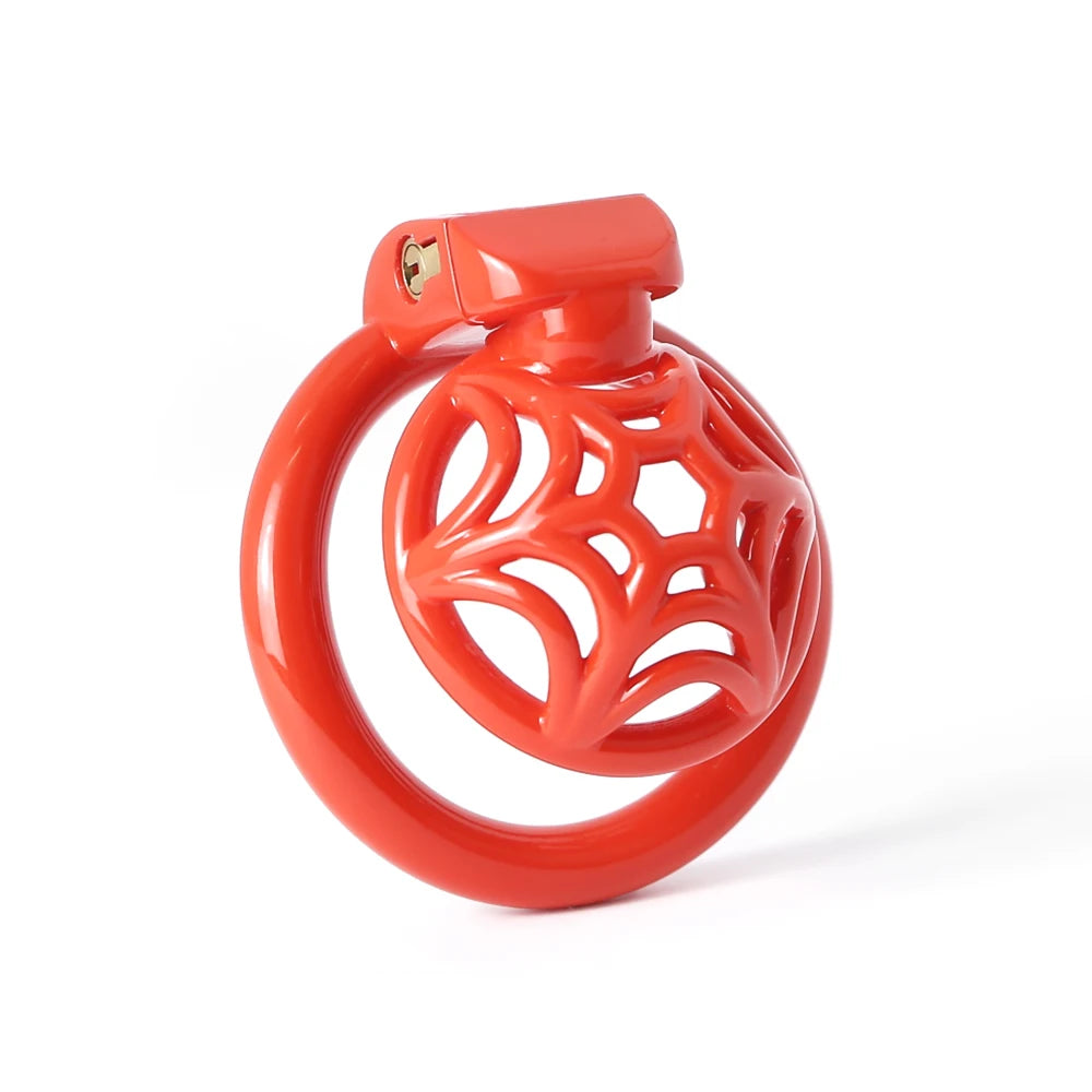 Micro Small 3D Printed Resin Spidernet Chastity Cage
